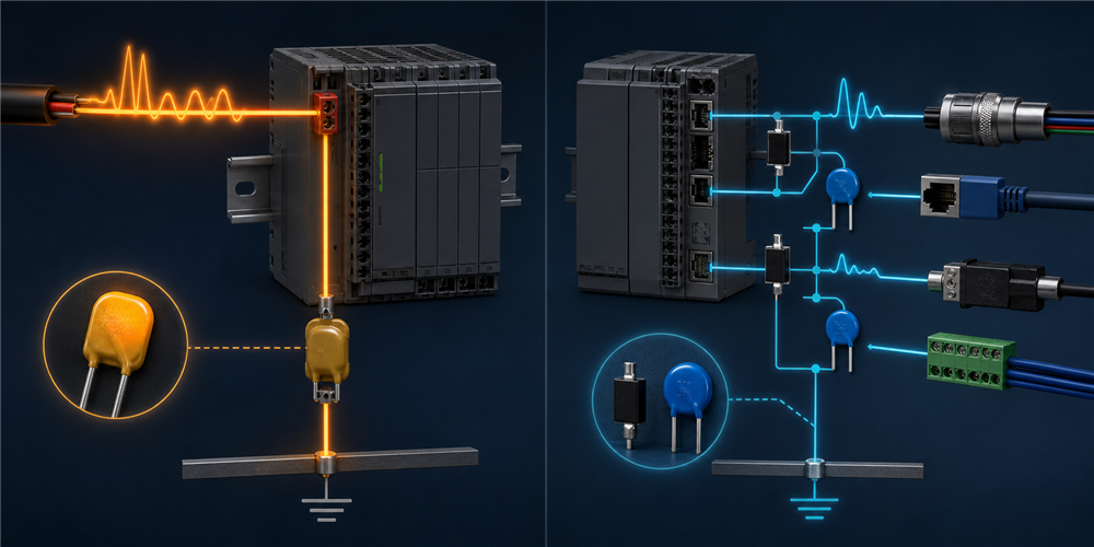 How Do PPTC, TVS, MOV and Hybrid Protection Divide the Work?